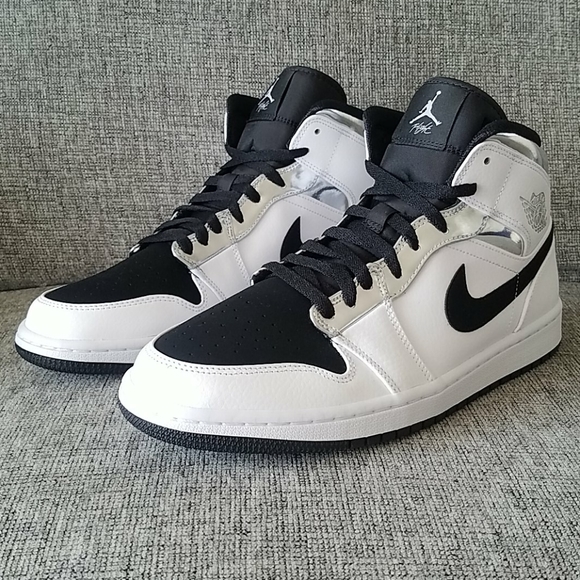 air jordan 1 mid white silver